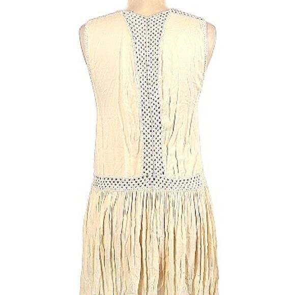 INDAH by Revolve Tunic Boho Look Dress w/ V-neck Crochet Trim Dress sz: S - Picture 2 of 12